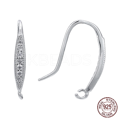 Anti-Tarnish Rhodium Plated 925 Sterling Silver Earring Hooks LS-STER-K168-096P-1