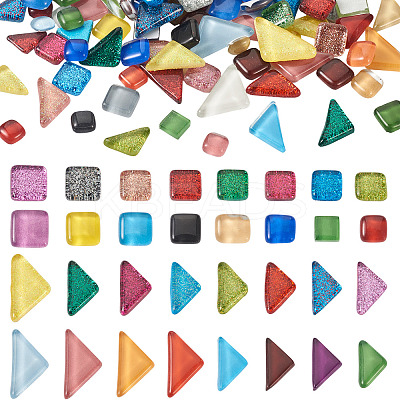 240Pcs 2 Style Transparent Glass Cabochons GLAA-EL0001-02F-1