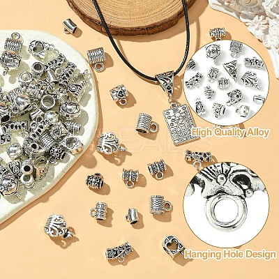 150Pcs 15 Styles Tibetan Style Alloy Spacer Beads TIBE-YW0001-59-1