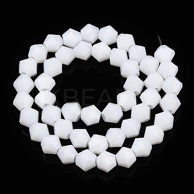 Opaque Solid Color Imitation Jade Glass Beads Strands LS-EGLA-A039-P6mm-D15-1