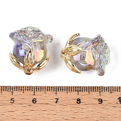 UV Plating Transparent Acrylic Beads MACR-C029-06B-04-1