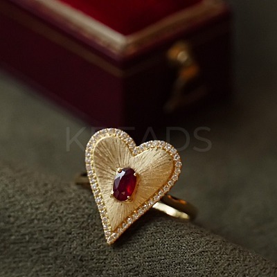 925 Sterling Silver Pave Cubic Zirconia Finger Rings FS-WG8AF73-05-1