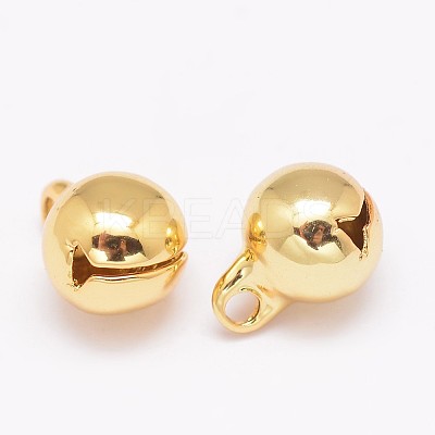 Brass Small Bell Charms LS-KK-P046-01G-8mm-NR-1