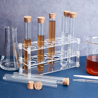 1 Set Acrylic Multi-Use Colorimetrical Cylinder Tube Display Racks AJEW-OC0004-31-1