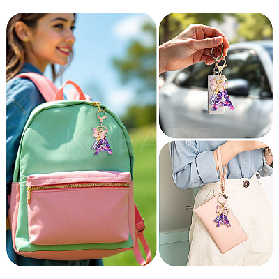 Resin Butterfly Pendant Keychains KEYC-TAC0034-03A-1