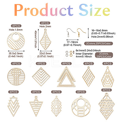 DIY Hollow Earring Making Kit DIY-TA0005-54-1