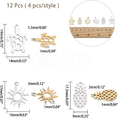 201 Stainless Steel Pendants STAS-AR0001-01-1