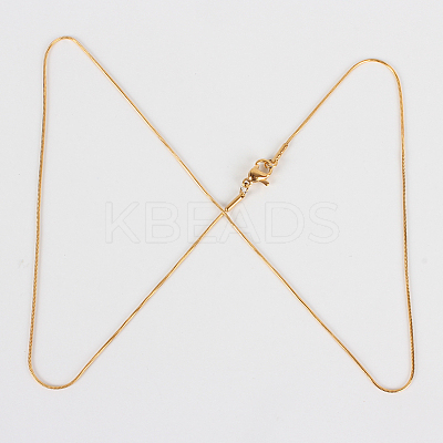 304 Stainless Steel Snake Chain Necklace Making STAS-P045-17G-1