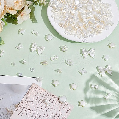 450Pcs 15 Styles Acrylic & ABS Plastic Beads Imitation Pearls OACR-AR0001-23-1
