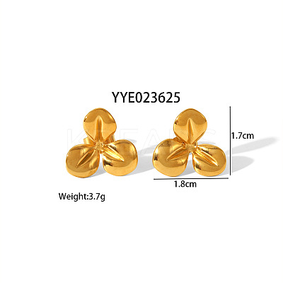 Elegant Flower 304 Stainless Steel Stud Earrings Jewelry Accessories MD4643-2-1