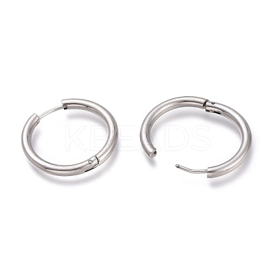 Tarnish Resistant 201 Stainless Steel Huggie Hoop Earrings EJEW-O095-05-07-1