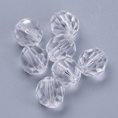 Transparent Acrylic Beads X-TACR-Q257-6mm-V01-1