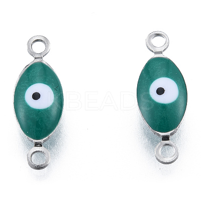 304 Stainless Steel Enamel Connector Charms STAS-N092-179C-1