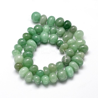 Natural Green Aventurine Gemstone Nuggets Bead Strands G-J337-46-1