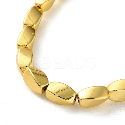 Electroplated Synthetic Magnetic Hematite Beads Strands G-P545-G04-8x12mm-1