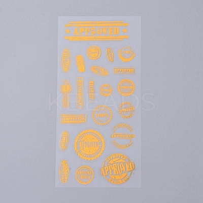 Waterproof Self Adhesive Hot Stamping Stickers Sets DIY-L030-07E-1