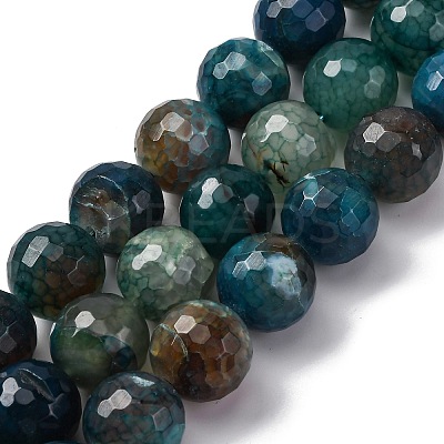 Natural Dragon Veins Agate(Dyed & Heated) Beads Strands G-K390-A01-01-1