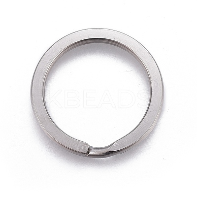 Tarnish Resistant 304 Stainless Steel Split Key Ring Clasps STAS-L226-007E-1