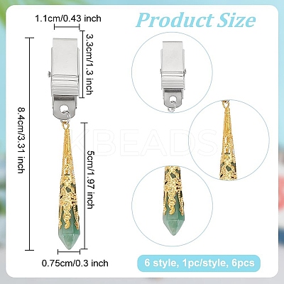 Faceted Acrylic Rondelle Beaded Credit Card Clip Puller AJEW-PH01535-1