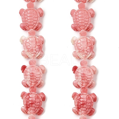 Synthetic Coral Dyed Beads Strands SHEL-Z003-04B-1