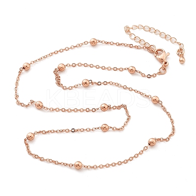 Brass Satellite Chains Necklaces for Women NJEW-D302-28RG-1
