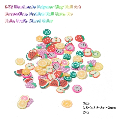 24G Handmade Polymer Clay Nail Art Decoration CLAY-YW0001-17-1