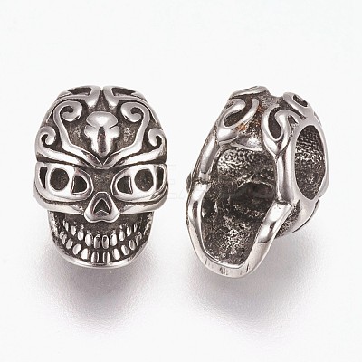 316 Surgical Stainless Steel European Beads STAS-E432-03AS-1