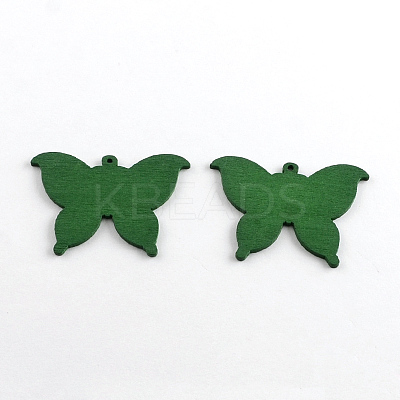 Dyed Butterfly Wood Pendants WOOD-R240-44-1