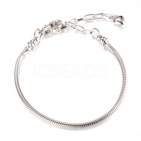 Brass European Style Bracelet Jewelry Making KK-S756-20cm-01P-1