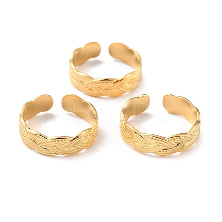 Ion Plating(IP) 304 Stainless Steel Finger Rings RJEW-L102-29G-1