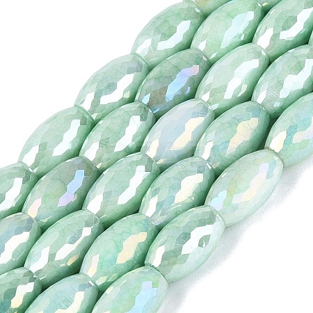 Anti-Tarnish Electroplate Glass Beads Strands EGLA-Q130-02A-06-1