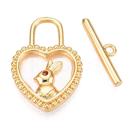 Brass Toggle Clasps KK-N254-153G-1