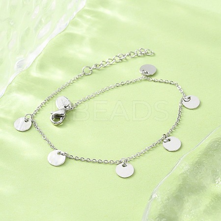 304 Stainless Steel Cable Chain Bracelets for Women BJEW-A036-25P-1