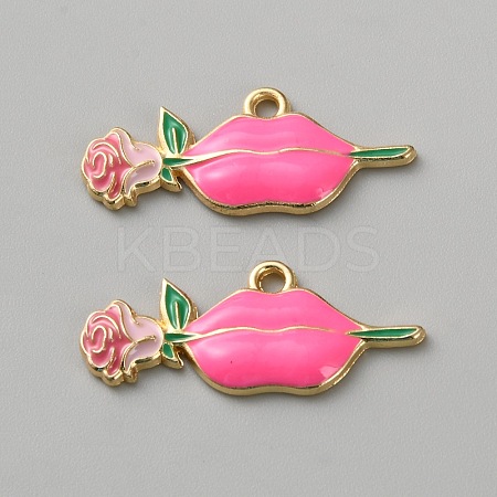 10Pcs Alloy Enamel Pendants ENAM-CJC0010-113D-01-1