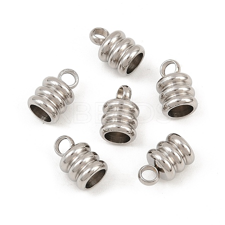 Tarnish Resistant 201 Stainless Steel Cord Ends X-STAS-R063-27-1