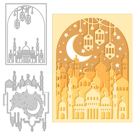 Ramadan & Eid Mubarak Theme Carbon Steel Cutting Dies Stencils DIY-WH0309-1172-1