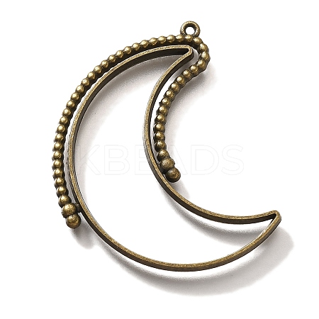 Alloy Open Back Bezel Pendants PALLOY-I223-04AB-1
