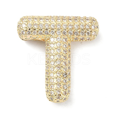 Rack Plating Brass Micro Pave Cubic Zirconia Pendants KK-Q790-01T-G-1