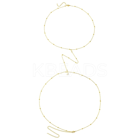 Brass Satellite Body Chains for Sexy Women NJEW-CJ00001-1