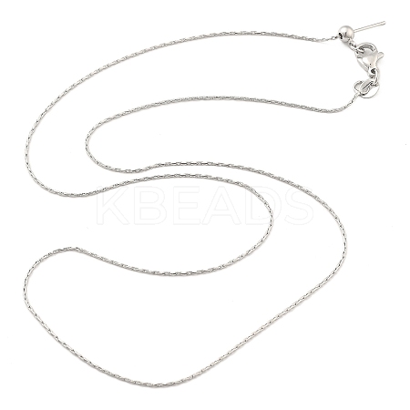 Adjustable Slider Brass Boston Link Chain Necklaces for Men Women NJEW-G160-12P-1