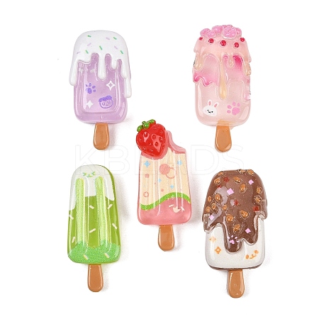 Transparent Ice Lolly Resin Cabochons RE-CBA6F62-01-1