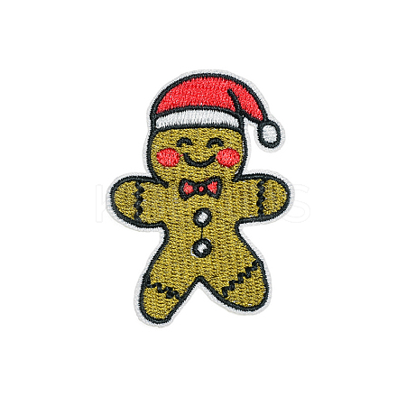 Christmas Theme Computerized Embroidery Cloth Self Adhesive Patches XMAS-PW0001-095L-1