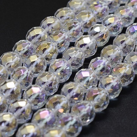 Electroplated Natural Quartz Crystal Beads Strands LS-G-K285-10-8mm-1