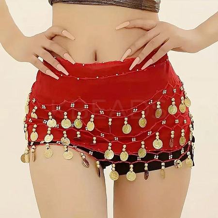 72 Coin Sequins Gauze Belly Dance Waist Belt WGF3D8F-01-1