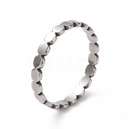 Non-Tarnish 201 Stainless Steel Oval Wrap Finger Ring for Women RJEW-J051-23P-1