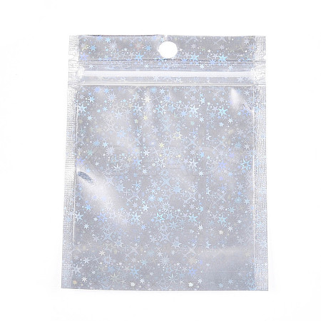 Glitter Holographic Star Plastic Packaging Yin-yang Resealable Bags OPP-N002-02F-1