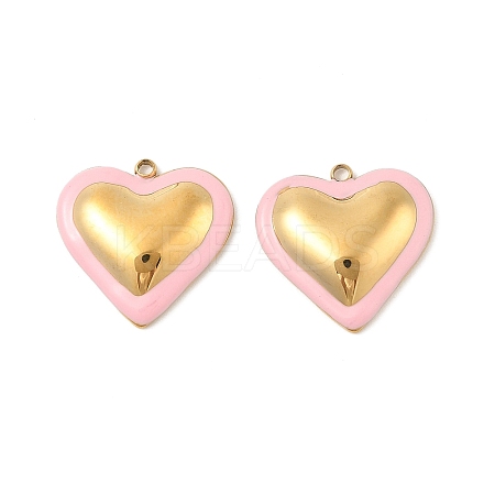 304 Stainless Steel Enamel Pendants STAS-P380-09G-01-1