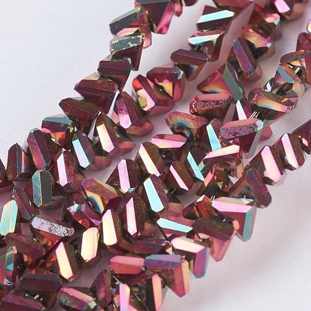 Electroplate Glass Beads Strands EGLA-J145-4mm-FP01-1