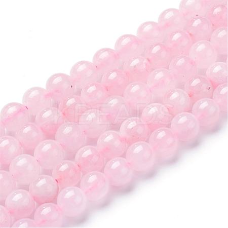 Natural Rose Quartz Beads Strands G-T055-6mm-13-1