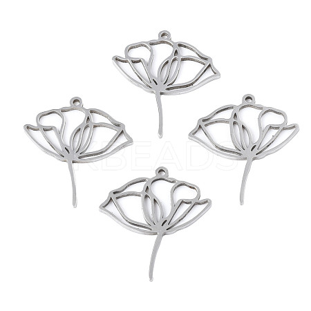 Non-Tarnish 201 Stainless Steel Pendants STAS-N098-048P-1